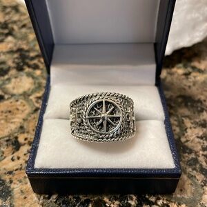 Sterling Silver Size 10 1/2 Nautical Ring Spectacular